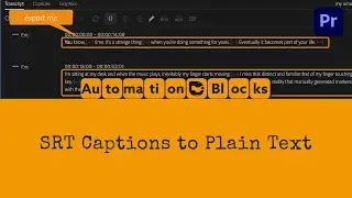 Converting SRT Files to Plain Text with AB in Premiere Pro