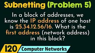 Subnetting (Solved Problem 5)