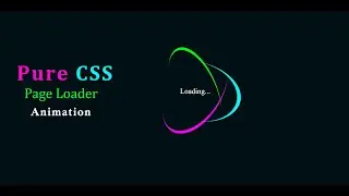 Page Loader in HTML: How to make Animated Page Loader using HTML CSS | CSS Spinner Animation