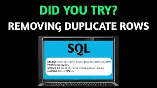 SQL Query to Find and Remove Duplicate Rows from Database Tables