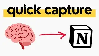 Notion Quick Capture Tutorial - Add Tasks Easily With 1 Click ⚡