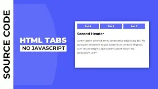 How to Create Tabs with HTML and CSS | HTML Tab