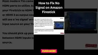 How to Fix No Signal on Amazon Firestick #shorts #shortvideo #amazonfiretvstick #amazonfiretv