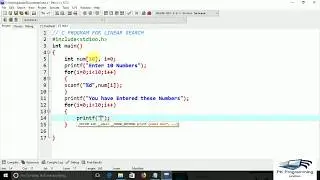 C Program For Linear Search in  DEV C++ || C PROGRAMMING TUTORIAL