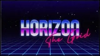 Retro 80s Horizon Grid Title Intro Template for Premiere Pro