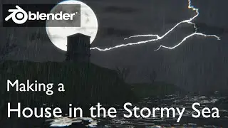 Making House in the Stormy Sea in Blender | Timelapse