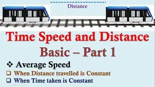 Time Speed Distance Basic Concept- Average Speed