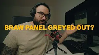 How to fix the braw panel being greyed out - Premiere Pro