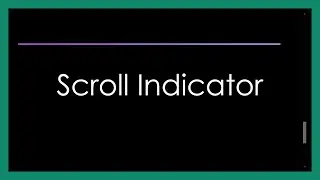 Create A Scroll Indicator |  Page Scroll Progress Bar Using HTML CSS & JavaScript