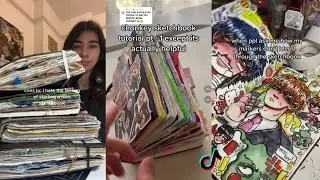 sketchbook, scrapbook, smashbook journal inspo/tour tik tok compilation