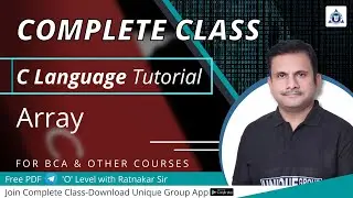 Array in C language | what is array explain with syntax and example program in c Arrays in C Prog