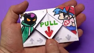 Drawing WHITTY VS BOYFRIEND - FRIDAY NIGHT FUNKIN' Transformation ART-Pull Tab Origami Envelope CARD
