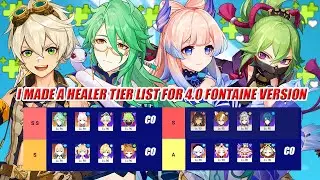 I Made a Healer Tier List for 4.0 Fontaine Version - HP Burn & Healer Meta