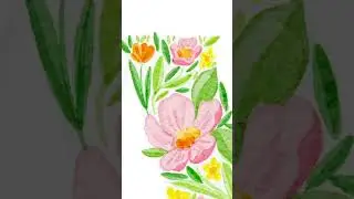 Procreate Watercolor Floral Lettering - The Letter A