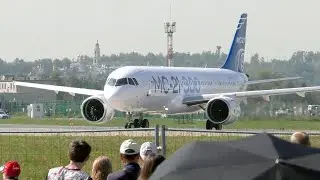 Russias MC-21 Airliner Flying Display at MAKS 2019 Airshow