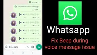 Fix Whatsapp voice message issue 2023 | Beep sound Whatsapp voice message