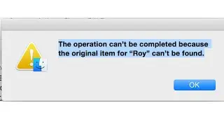 The Operation Can’t Be Completed Mac Error Fix