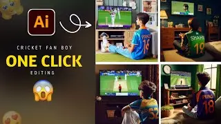 Viral Cricket Jersey Ai Photo Generator in Just One Click | Boy Watching Cricket on TV Photo Editing