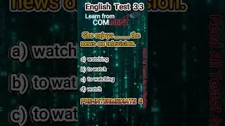 English Pre-Intermediate 5 Test 33      #EnlgishTests #EnglishGrammer