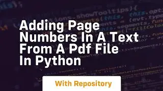 Adding page numbers in a text from a PDF file in Python