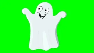 Green Screen Cartoon Ghost