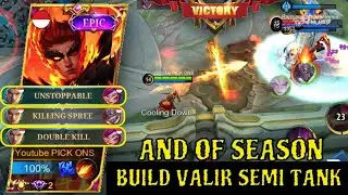 FRUSTRATED SOLO RANK!! VALIR TANK BUILD | BUILD TOP 1 GLOBAL VALIR - VALIR BEST BUILD 2022 ~ MLBB