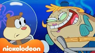 SpongeBob | SpongeBob pada ofiarą psikusa Sandy, pani Puff i Karen! | Nickelodeon Polska