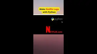 Netflix logo with Python #turtlegraphics #python #short