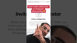 How to add collaborator on instagram after posting