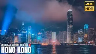 Hong Kong — Walking in Tsim Sha Tsui at Night【4K HDR】 | City Walking Tour