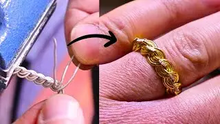 How to make a hand-woven wedding ring from 925 sterling silver