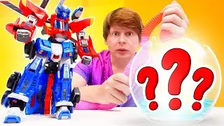 Боевой воин спешит на помощь рыбкам! Игры для мальчиков. Звездный отряд и игрушки трансформеры