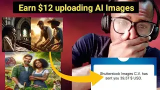 Earn $12 uploading AI Images online / how to make money online