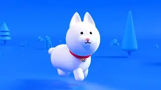 3D Cute Cat Running Animation in Cinema 4D