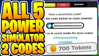 All 5 Power Simulator 2 Codes *700 TOKENS* Roblox (2021 January)