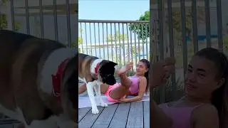 Trying to Workout... But My Dog Has Other Plans! 🤣 