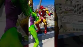 GTA V : Ragdolls She hulk vs hulk family jumps 😯| 