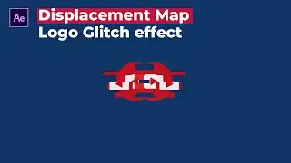After effects tutorial | Displacement Map Logo Intro Glitch Transition Animation in after effects
