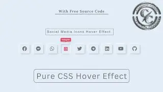 Social Media Icons Hover Effect with Tooltip | Pure CSS