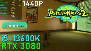 Psychonauts 2 RTX 3080 OC + 13600K 5.2GHz 1440P