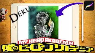 My Hero Academia, Izuku Midoriya  aka Deku Procreate Art