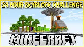 I Played Minecraft Skyblock for 24 Hours Straight!