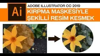 Adobe Illustrator 2019 | Şekilli Resim Kesmek | Kırpma Maskesi