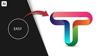 The Modern T Logo Design in Adobe Illustrator Tutorials