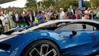 Bugatti Vision GT trouble loading with new Ford GT exit Pebble Beach concept lawn 2016