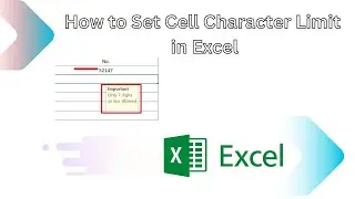 How to Set Cell Character Limit in Excel | How to set character or digits limit in MS Excel cells