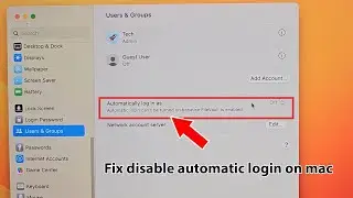 why cant i turn on automatic login on my mac