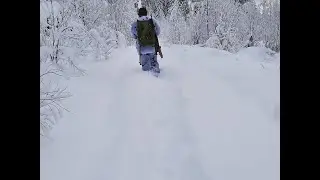 Охота на лося с ВСЛ-Зара по большому снегу.