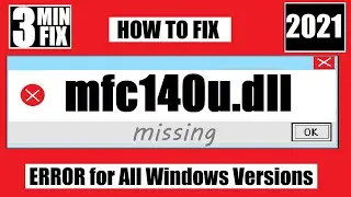 ✅How to Fix MFC140u.dll is Missing from your computer / Not Found Error 💻Windows 10\11\7 💻 32/64 bit