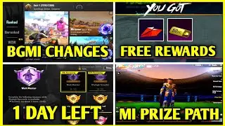 BGMI 3.2 UPDATE NEW CHANGES | MI PRIZE PATH DATE CHANGE | GET FREE 6 VOUCHER😍